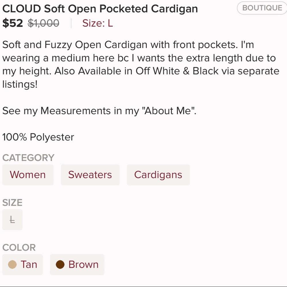 Tan Soft Popcorn Open Knit Cardigan - Picture 5 of 6